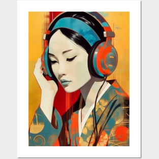 Asian American AAPI Asian Woman Music Lover Posters and Art